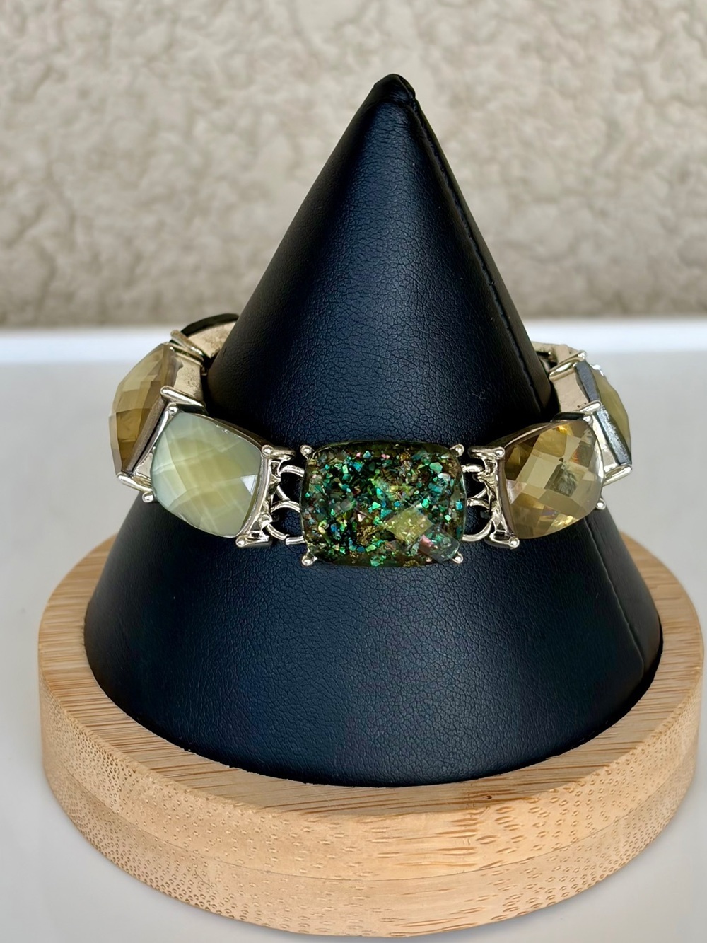 Napier Silver Tone Multi-Stone Bracelet